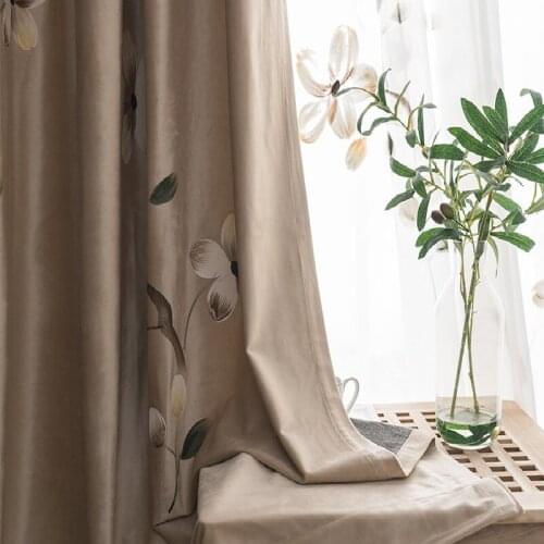 2021 New Chinese Style Simple Blackout Curtains Fashion All-match Curtains for Living Room and Bedroom