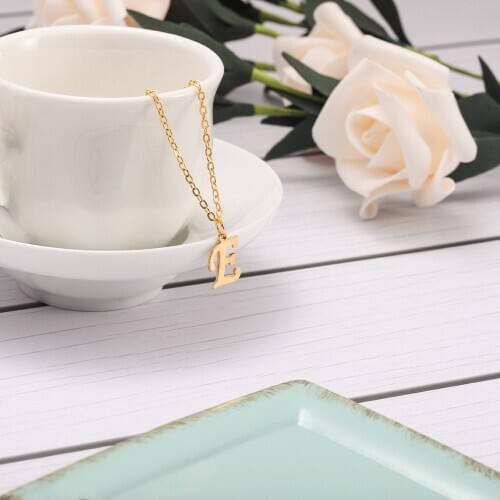 30Pcs/Lot Gold Color Stainless Steel 26 Letters Charm Pendant A To Z Alphabet Necklace Bracelet Charms DIY Jewelry Handmade