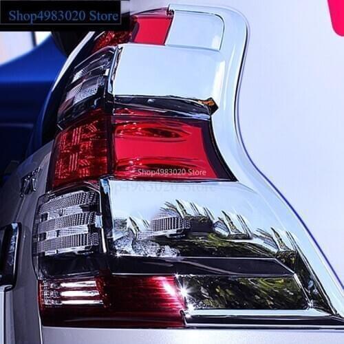 Accessories For Toyota Land Cruiser 150 Prado LC150 FJ150 2014-2017 Taillight Cover Rear Light Overlay Trim Chrome Car-Styling