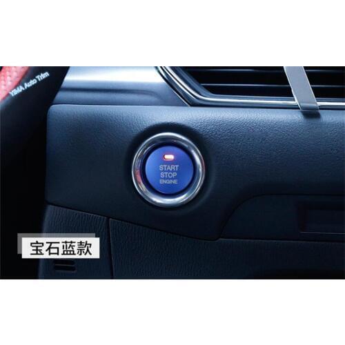 Lapetus Auto Styling Engine Start Stop Ring Keyless Start System Button Frame Cover Trim Fit For Mazda CX-5 CX5 2017 - 2020