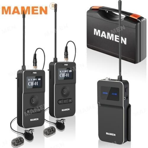 MAMEN UHF 630-696MHZ Wireless Microphone Professional Noise Reduction Camera/Phone Microphone Outdoor Live Broadcast Vlog Mic