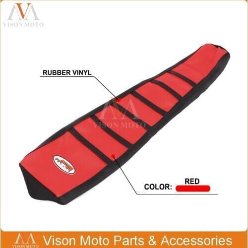 Pro Ribbed Red Gripper Soft Seat Cover For Honda CR500R 1991-2001 CR125R 91-92 CR250R 90-91 Motorcycle Enduro Offroad