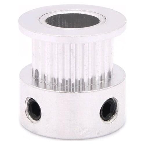 3d printer parts Aluminum GT2 20 Tooth Idle Timing Belt Pulley Bearing Gear Bore 5mm for 2GT Synchronous Belt Width 6MM w/ wheel