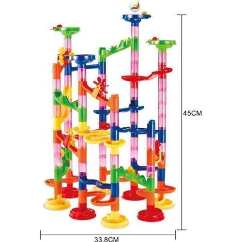 Childrens building maze track ball game building blocks 3D pipelin Hands-On Brain early education assembled toys Children gift