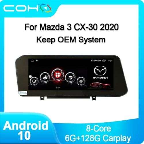 For Mazda 3 CX-30 2020 Dual System 1920*720 Car Video Player Pultimedia GPS Auto Radio Stereo Android 10 Octa Core