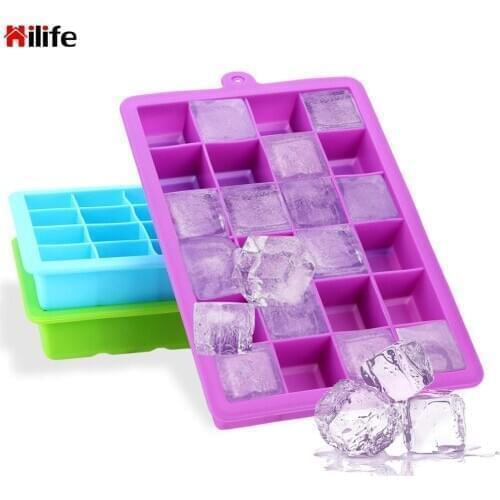 DIY Ice Mold Silicone Ice Cube Mold Square Shape Ice Tray Bar Party Cocktail Whisky 24-Hole Chocolate Mould Ice Cream Maker