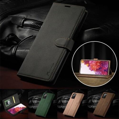 Retro Leather Flip Case for Samsung S20 FE S10E S20 Ultra With Card Pocket Wallet Case For Galaxy S9 S8 S10 S21 Plus Cover