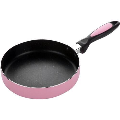 Kitchen Nonstick Frying Pan Round Frying Pan with Ergonomic Handle Smokeless Pan