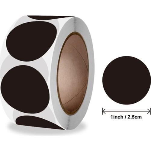 50-500Pcs Black Paper Stickers Round Blank Handmade Sticker Adhesive DIY Labels Gift Package Envelope Sealing Sticker Stationery