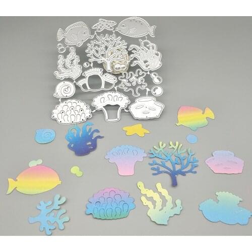 New marine life fish and algae metal cutting die for scrapbooking, engraving stamps, paper card photo album decoration