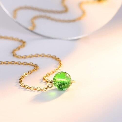 MOLDAVITE Necklace | 10mm Czech Crystal Bead On Slide Chain | Moldavite Meteorite | Meteor Stone Chakra Jewelry Spiritual Gift