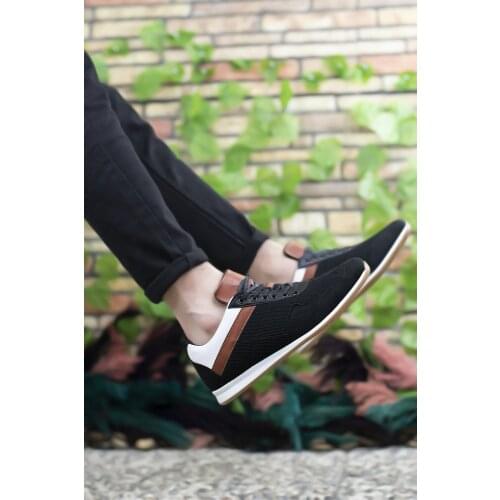 Riccon Male Black White Tan Sneaker 0012828
