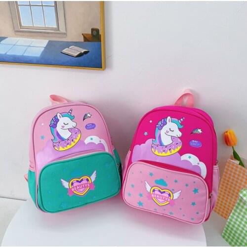 Disney Unicorn Backpack Fashion Glitter School Book Bag Girls Kawaii PU Leather Travel Backpack Christmas gifts