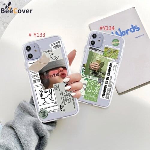 Funny Cute Label Pattern Anti-fall Silicone Soft Case for IPhone 12 11 Pro ProMax 6 6s 7 8 Plus X SE 2020 Cover