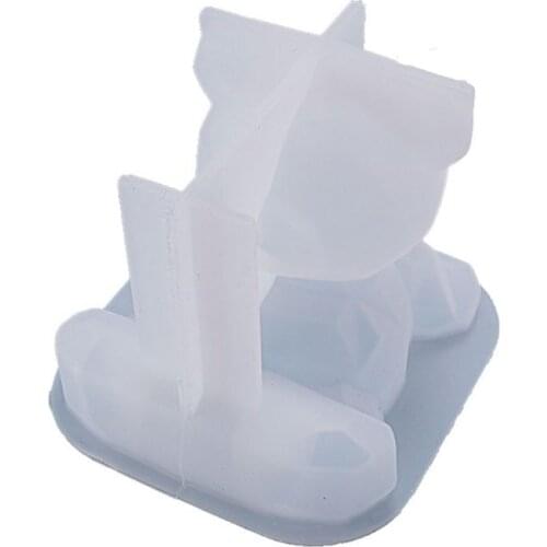 Resin Crystal Epoxy Mold Cartoon 3D Bear Phone Holder Casting Silicone Mould DIY Crafts Ornaments Making Tool A5KE