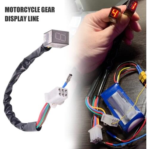 Led Universal Digital Gear Indicator Motorcycle 8 Digital Display Speedometer Indicator Motorcycle Display Shift Lever Sensor