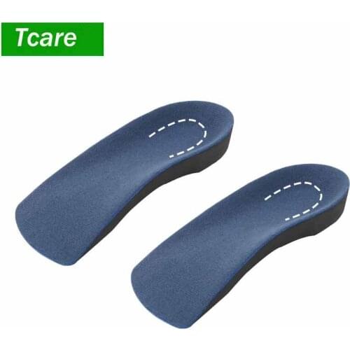 Tcare 1Pair 3/4 Length Orthotic Shoe Insole Thin Arch and Heel SUPPORTS for Unisex Perfect Inserts for Casual Flats Dress Shoes