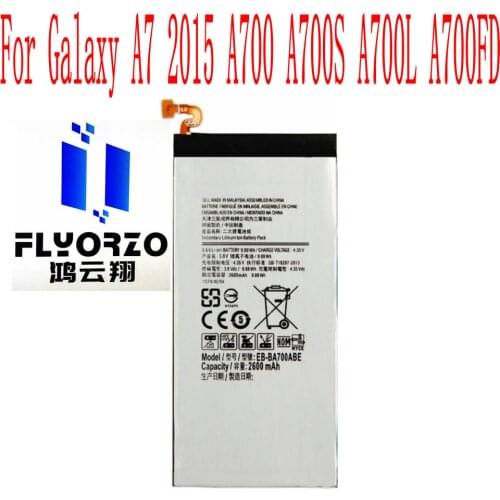 High Quality 2600mAh EB-BA700ABE Battery For Galaxy A7 2015 A700 A700S A700L A700FD Mobile Phone