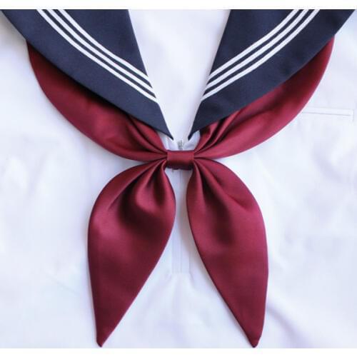 Goldfish Pre-tie Scarf Japanese School Girls Womens Bow Tie JK Uniform Students Necktie Cosplay 14 Colors