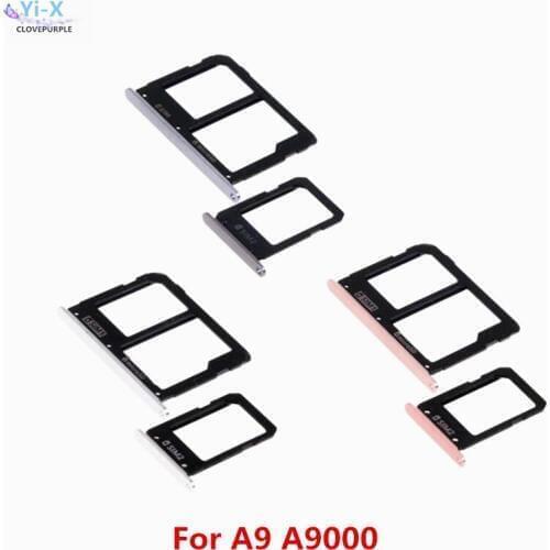 10Set/lot SIM Card Tray Slot Holder Adapter + Micro SD Card Holder For Samsung Galaxy A9 A9000