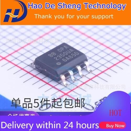 10PCS/LOT OPA2350UA OPA2350UA/2K5 OPA2350 SOP-8 Amplifier IC New Original In Stock