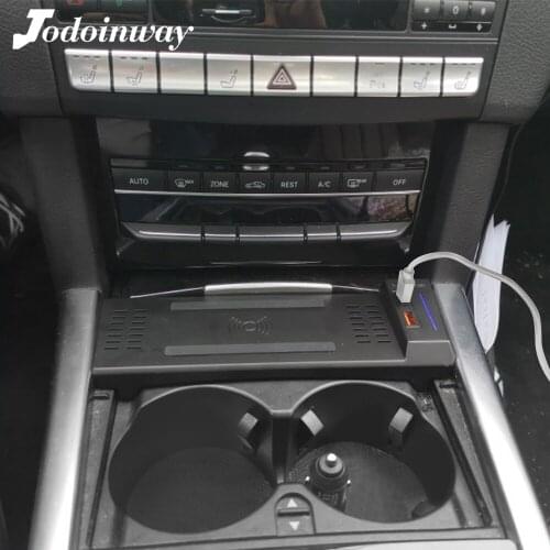 15W Car Wireless Charger for Mercedes Benz W212 E Class 2012 2015 Fast Charging Adapter for Iphone 12 Phone Charge Case