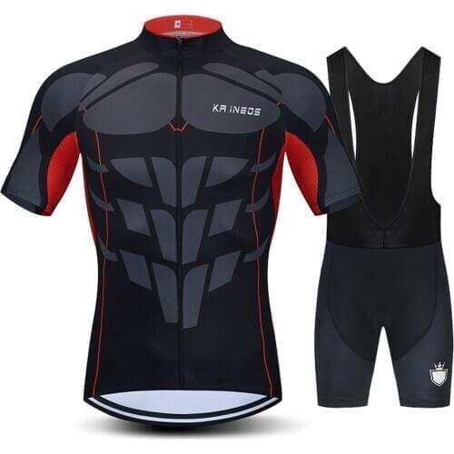 2021 Cycling Jersey Set Men MTB Cycling Clothing Suits Quick Dry Bicycle Breathable Cycling Sportswear Short Sleeve Bike Uniform