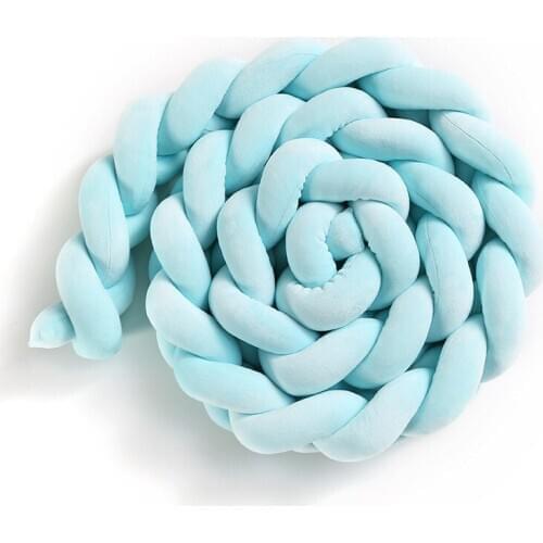 3M Length Boys Girls Baby Cot Bumper Crib Protector Long Knotted Braid Pillow Newborn Room Decor