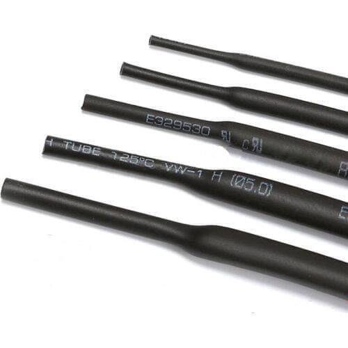 Free shipping 10M Rohs black 2:1 cable sleeve 4/5/6/8mm heat shrink sleeve Shrink Tubing Wire black