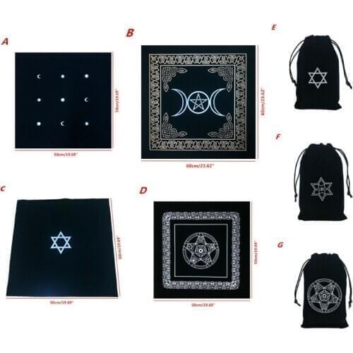 Big saleAltar Tarots Cloth Pentacle Tarots Game Tablecloth Board Game Velvet Tarots Bag