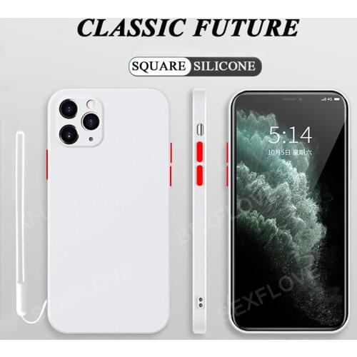 Phone Case for IPhone 11 12 Pro XS Max Case Original Silicone Cover for IPhone 12 mini SE 2020 6 8 7 Plus XR X Strap Ring Funda