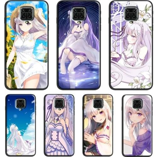 Re Zero Emilia For Xiaomi Redmi Note 7 8 Pro 8T 9S Note 9 10 Pro Cover For Redmi 9T 9 9A 9C 7A 8A Case