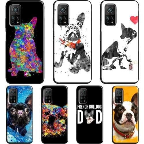 French Bulldog Art Case For Xiaomi Mi 11 Ultra 9 10 Lite Mi 10T Pro Note 10 Lite Cover For POCO X3 Pro M3 F3