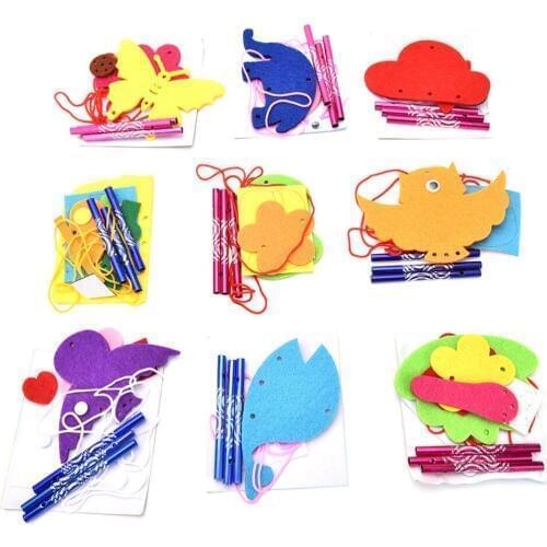 Kids Child DIY Wind Chimes Aeolian Bells Educational Puzzle Toys Kids Craft Kits handmade felt plush toys