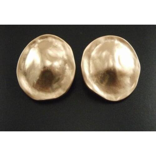 European and American Jewelry simple irregular convex concave alloy matte gold Chico s ear clip