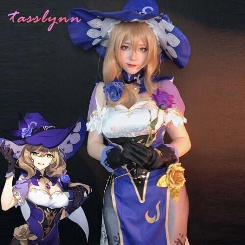 Game Genshin Impact Cosplay Halloween Lisa Genshin Impact Klee Cosplay Girls Party Halloween Costumes for Women