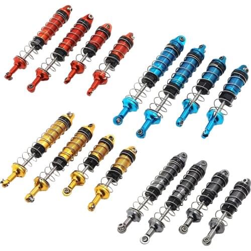 Pack of 4 Oil Filled Front & Rear Shock Absorber for WLtoys 12423 RC Rock Crawler Car Vehicle Replacement Accessories