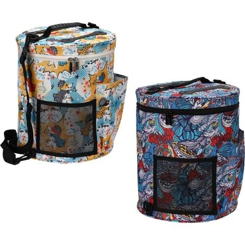 Round Knitting Bag Home Daily Storage Bag Wool Yarn Crochet Sewing Needle Handbag Weaving Tool Tote Yarn Storage