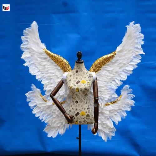 High Quality Pure Handmade Large White Angel Feather Wings Adults' big Devil Wings Stage Show Phtography Shooting Props