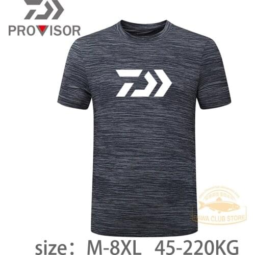 DAWA Summer Man Fishing Jerseys Large Size Fishing T-Shirt Icy Cold Sports Clothes Anti-uv Breathable Sleeve Suit Fishing Shorts
