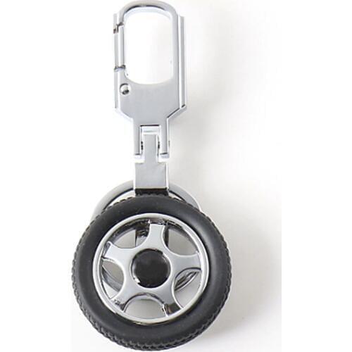 Rubber Wheel Tyre Tire Metal Keychain Ring Keyring For Cherokee Wrangler Compass Patriot Renegade Universal Car-styling
