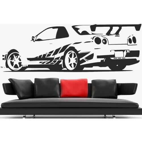 Skyline Racing Car Wall Stickers Boyd Room Home Decoration Fashion Vinyl Wall Decals Living Room Office Decor Accessories Y639