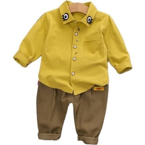 New Children Clothes Spring Autumn Baby Boys Clothing Infant Cotton Shirt Pants 2Pcs/sets Toddler Casual Costume Kids Tracksuits