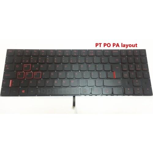 New for IBM Legion Y520-15IKBM Y520-15IKBN PT PO Portuguese Keyboard Red backlit PK131384B06