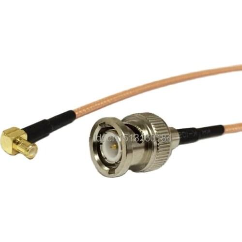 New Modem Coaxial Cable BNC Male Plug To MCX Male Plug Right Angle Connector RG316 Cable Pigtail 15CM 6" Adapter