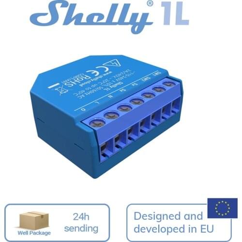 Shelly 1L Smart WiFi Switch Overheating Protection No Neutral Required Compatible With Alexa And Google Home Wireless Relay
