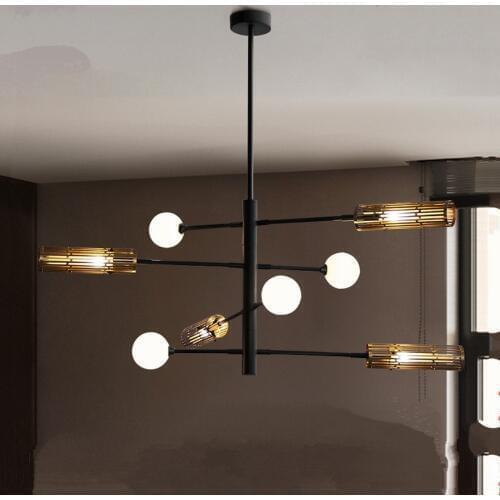 Post-modern Magic Bean Molecular Chandelier Lighting Creative Multi-spin Atmosphere Hanglamp Living Room Bedroom Light Fixtures
