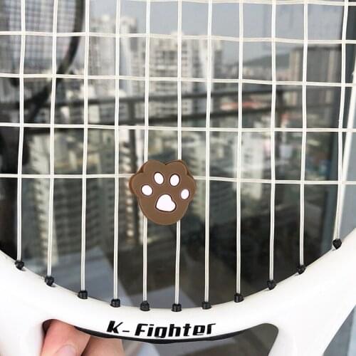 Powerti 10pcs/lot Tennis Vibration Dampener Brown Foot Tennis Dampener Racket Accessories Bears Paw Cute