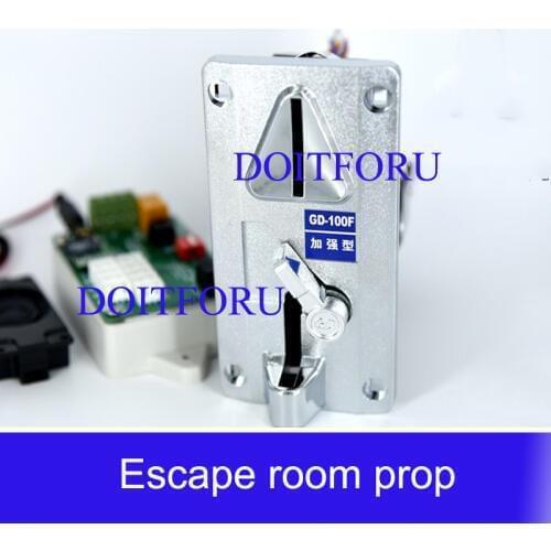 Secrets escape props Chamber of coin organs coin, the coin lock insert Room escape game prop