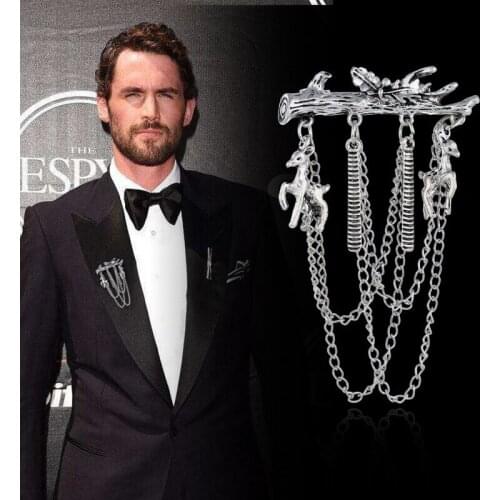 Luxury Fashion Atmospheric Golden&Silver Deer Brooches Pins Women Sweater Clothing Decoration Branches Shaped Brooches Fingdings